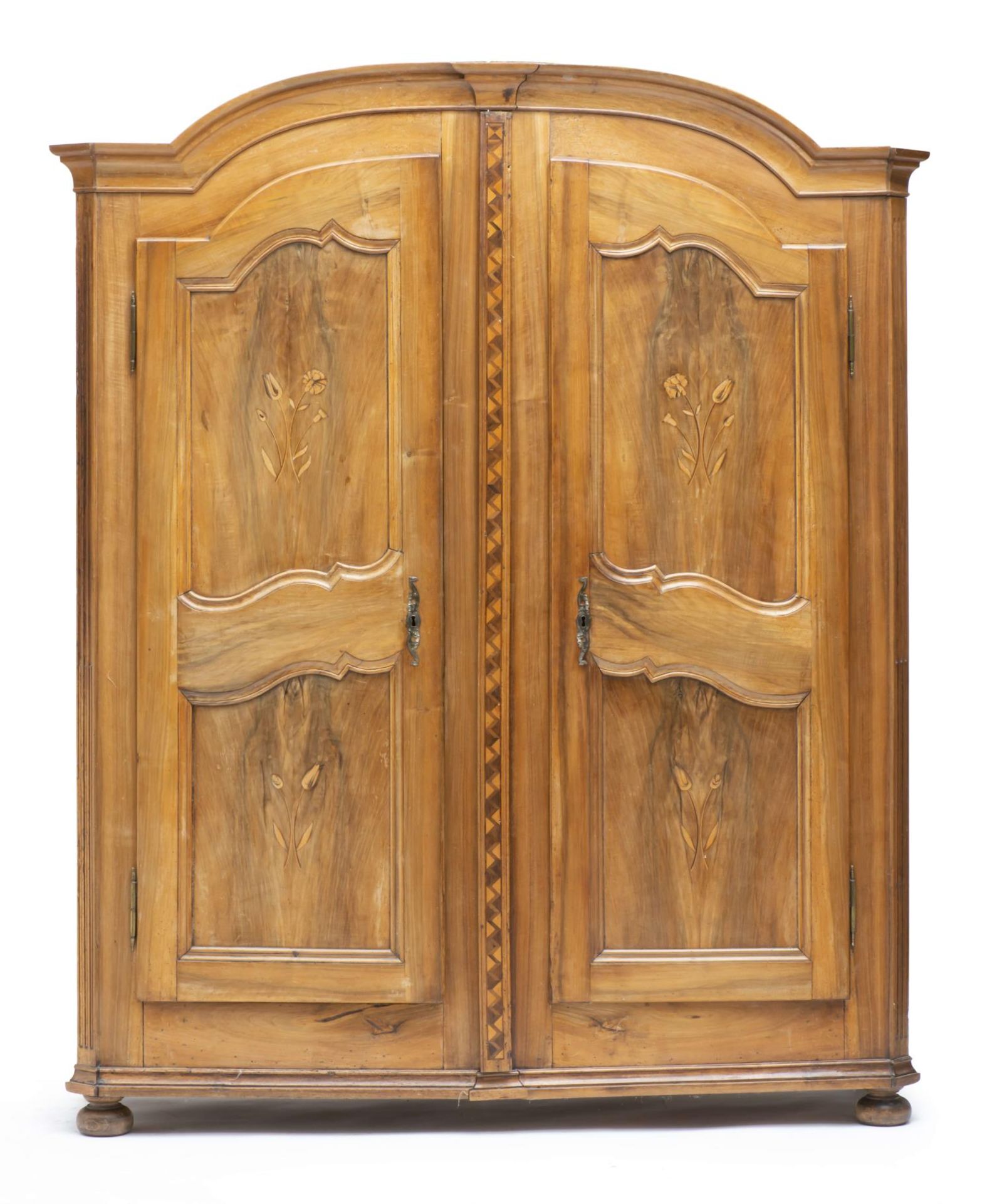 Jean BERGER (attribué à), FRIBOURG, Armoire à deux portes à décor en marqueterie...