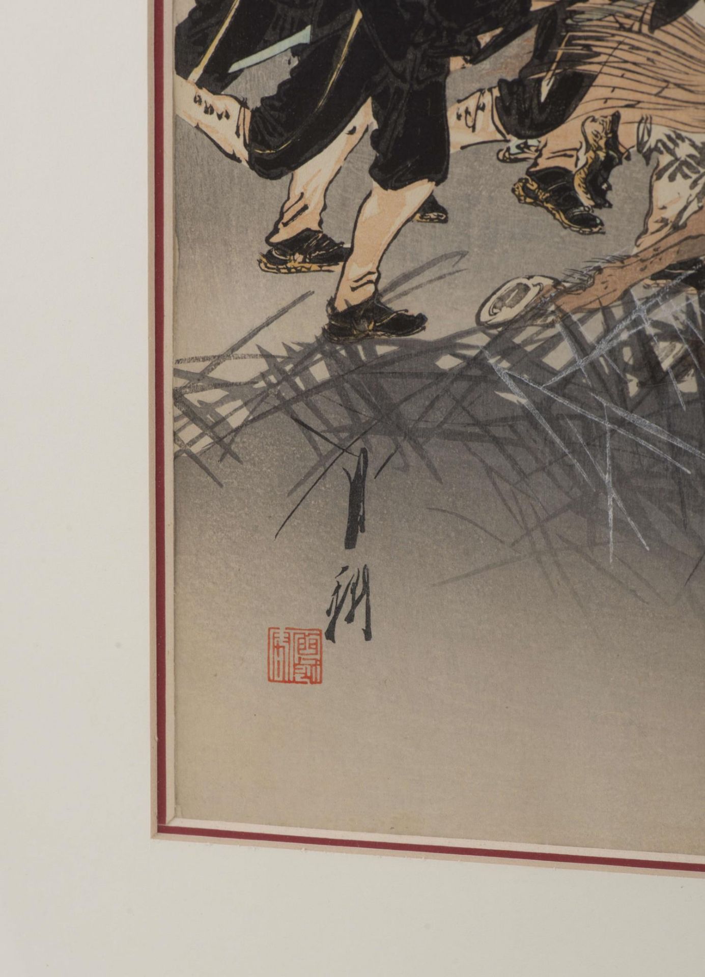 JAPON, Triptyque, The Sino-Japanese War, Ogata Gekko (1859-1920), "Nisshin sens&amp;ocirc; Kinsh&amp - Image 8 of 8