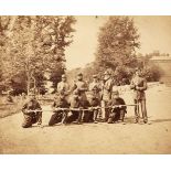 * American Civil War. Two albumen print photographs of Union Army soldiers, c.1861-5