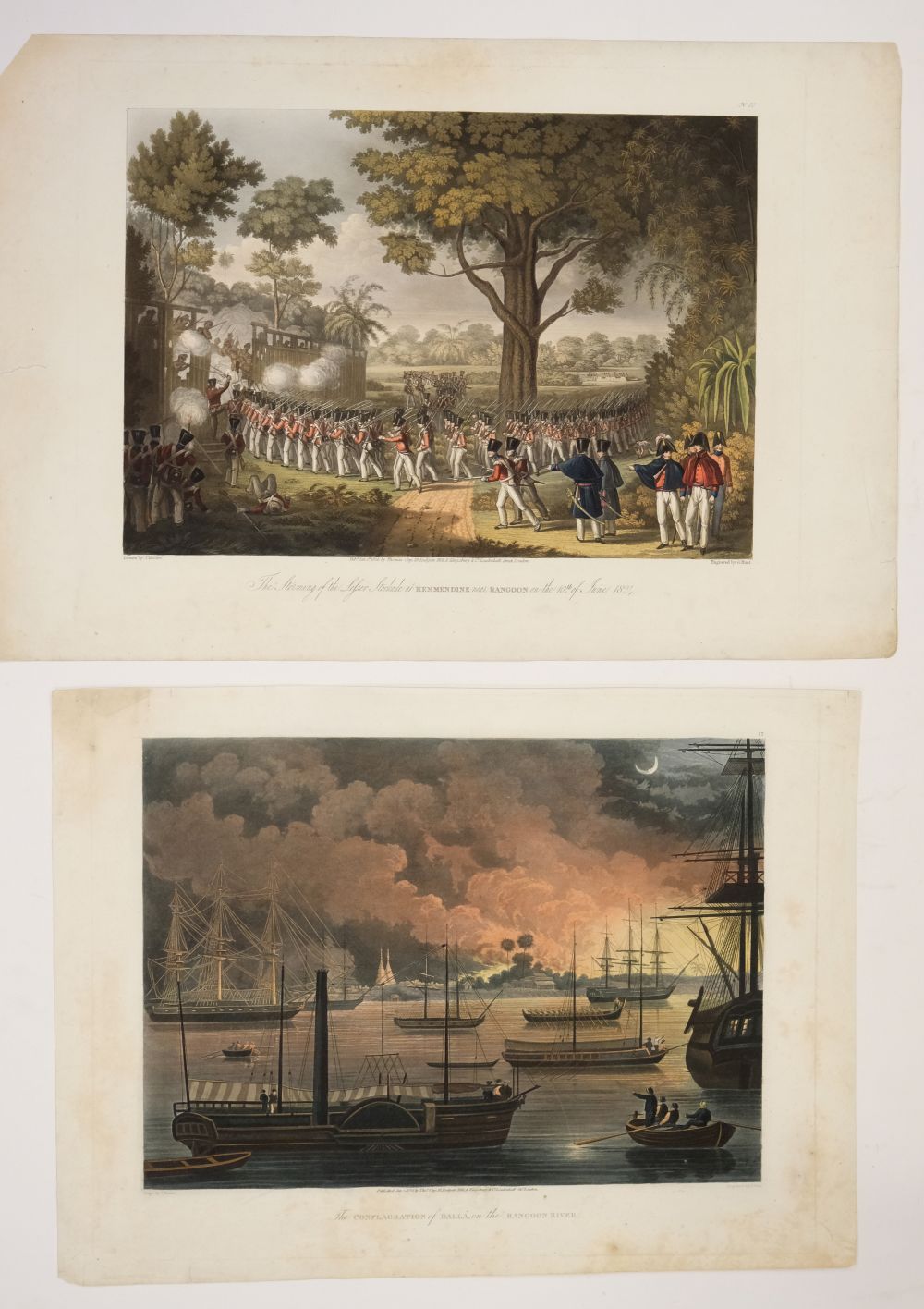 * Moore (Lieutenant Joseph). Nine plates from Views in Rangoon - Image 7 of 9