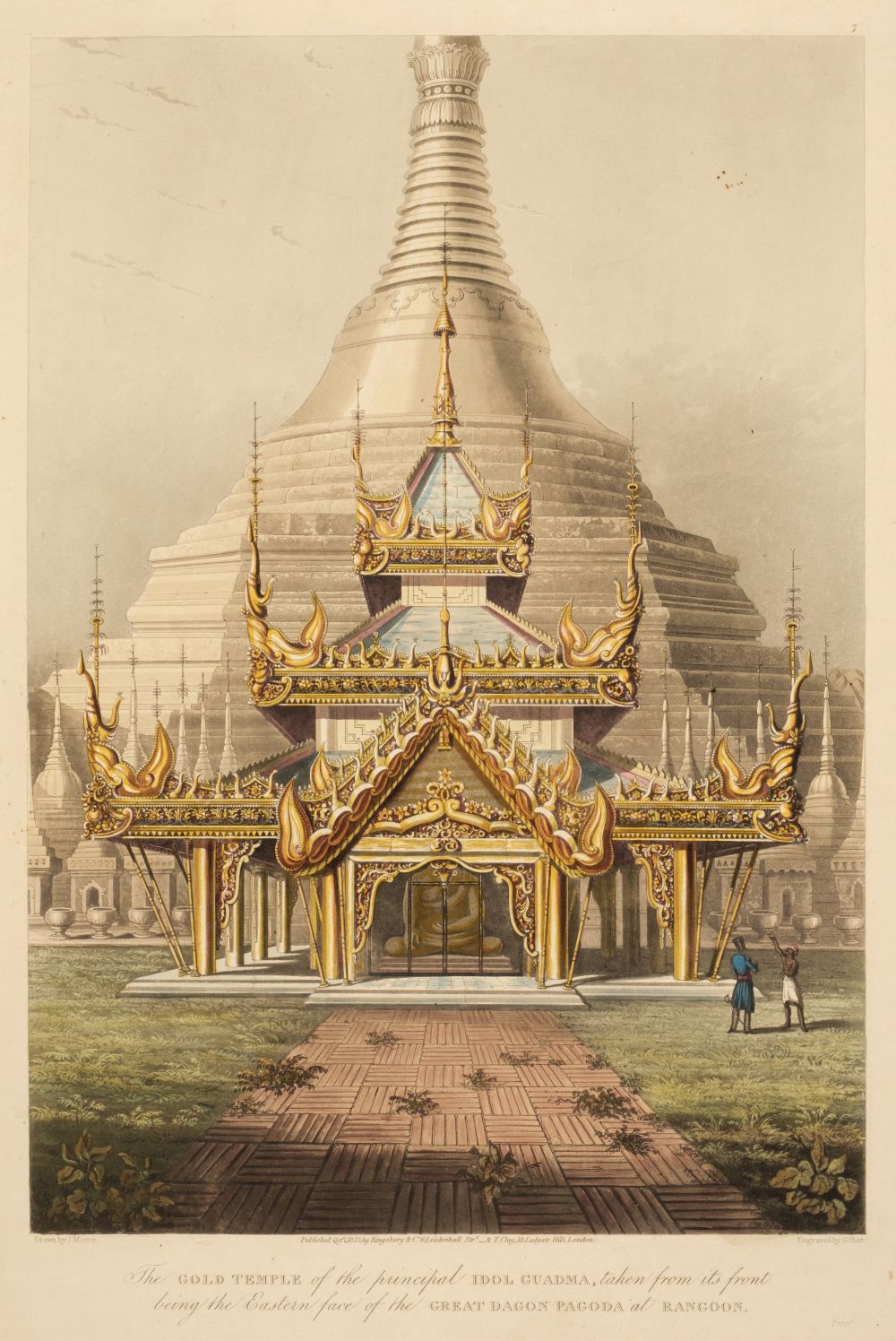 * Moore (Lieutenant Joseph). Nine plates from Views in Rangoon - Image 2 of 9