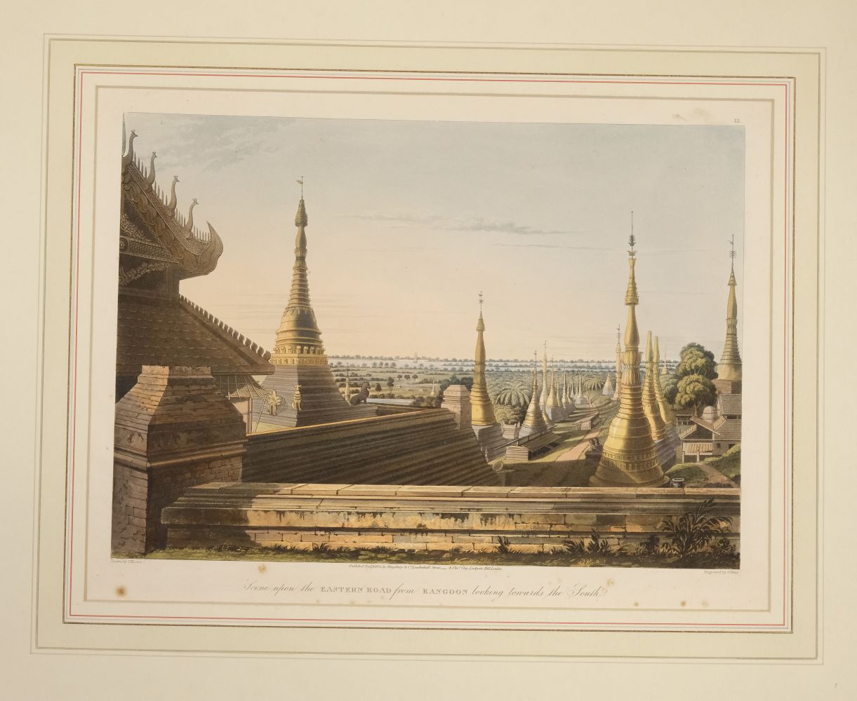 * Moore (Lieutenant Joseph). Nine plates from Views in Rangoon - Image 4 of 9