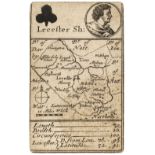 Leicestershire. Morden (Robert), Lecester Sh: playing card map, circa 1676