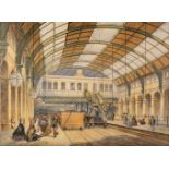 * Railways. Kell Brother (publishers), Interior of a Railway Station, circa 1840