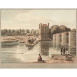 * Havell (Robert). Four prints from 'Picturesque Views of the River Thames', 1818