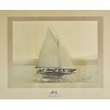 * Yachting. A pair of photographs of racing yachts, circa 1900