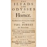 Hobbes (Thomas, translator). The Iliads and Odysses of Homer, 1677