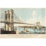 * New York. Currier & Ives (publishers). The Great East River Suspension Bridge, 1886