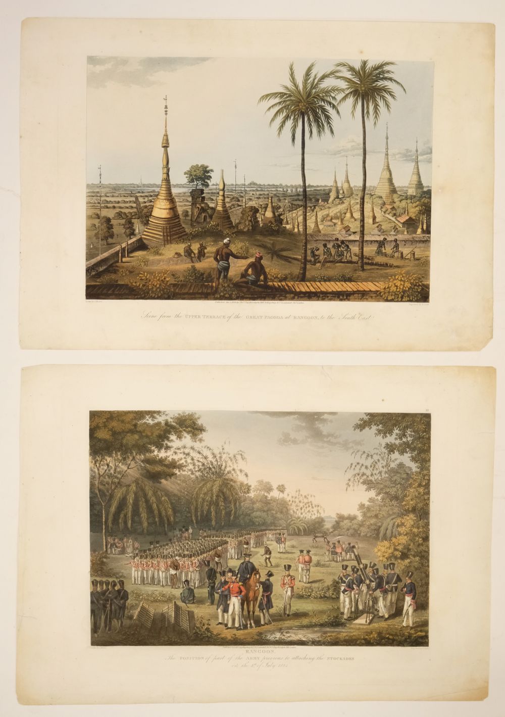 * Moore (Lieutenant Joseph). Nine plates from Views in Rangoon - Image 6 of 9