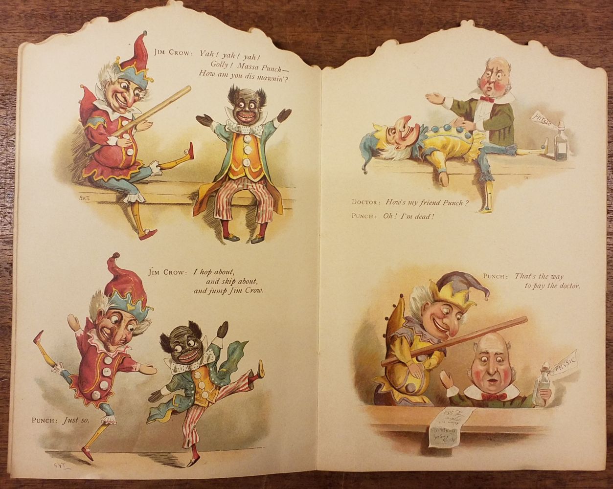 Punch and Judy. Die-cut shaped book, London: Ernest Nister, [1891?] - Image 4 of 4