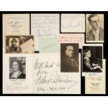 * Music Autographs. A collection of 27 autograph items, mostly 20th century