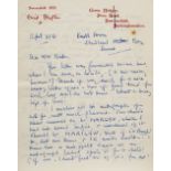 * Blyton (Enid, 1897-1968). Autograph letter signed, 25 April 1961