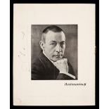 Rachmaninoff (Sergei, 1873-1943). Signed Programme