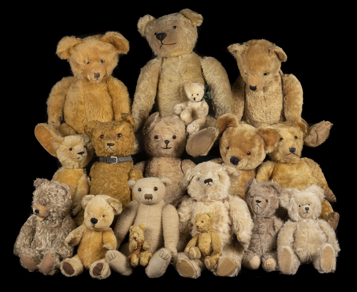 * Teddy Bears. A Terrys-type teddy bear, English, 1920s/30s, & others
