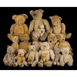 * Teddy Bears. A Terrys-type teddy bear, English, 1920s/30s, & others