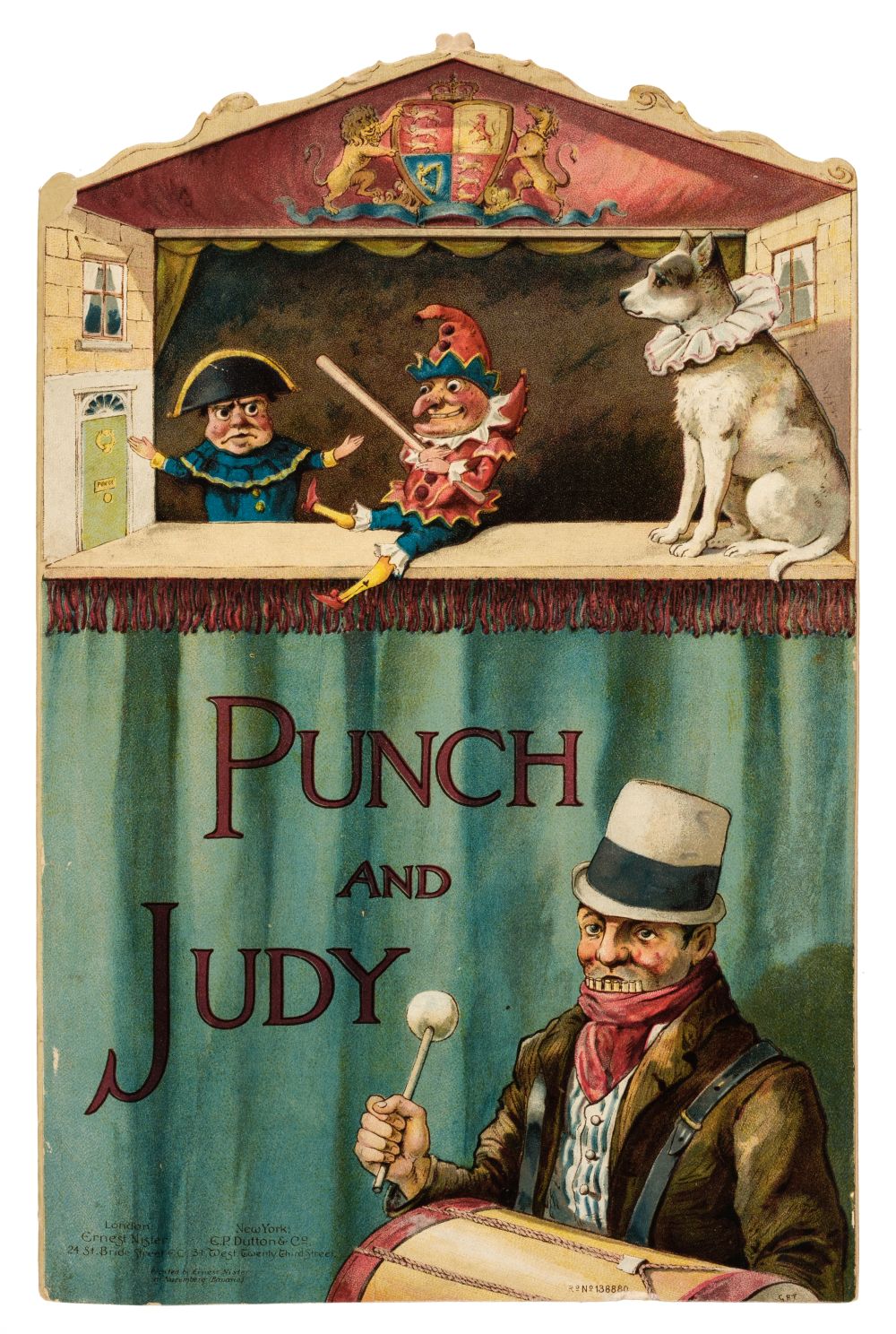 Punch and Judy. Die-cut shaped book, London: Ernest Nister, [1891?]