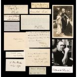 * Literary Autographs. A group of 18 literary autographs, 19th & 20th century