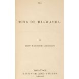 Longfellow (Henry Wadsworth). The Song of Hiawatha, 1st edition, Boston, 1855