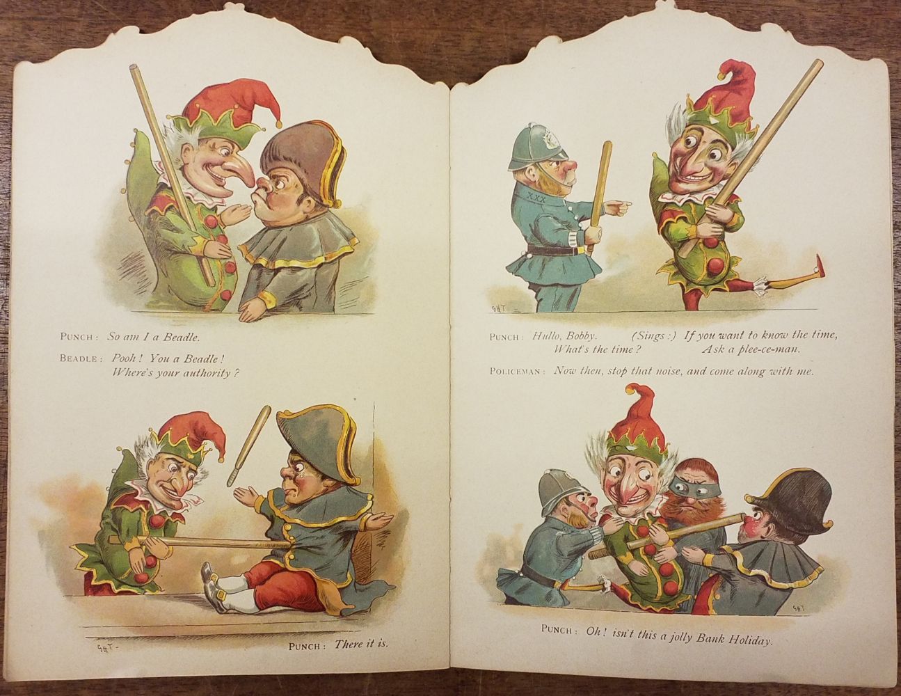 Punch and Judy. Die-cut shaped book, London: Ernest Nister, [1891?] - Image 3 of 4