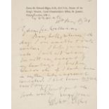 * Elgar (Edward, 1857-1934). Autograph letter signed