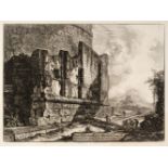 * Piranesi (G. B.). Three etched views of Rome, Paris editions, circa 1835 -39