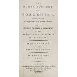 Marshall (William). The Rural Economy of Yorkshire, 2 volumes, 2nd edition, 1796