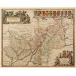* Gloucestershire. Jansson (Jan), Glocestria Ducatus cum Monumethensi Comitatu..., circa 1650