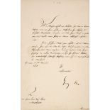 * George V (1819-1878). Letter Signed, 'Georg Rex'