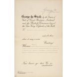 * George VI (1895-1952). Document signed