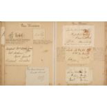 * British History. An autograph album containing approximately 130 clipped signed pieces