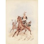 * Norie (Orlando, 1832-1901). 17th Lancer, watercolour