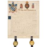 * Grant of Arms. Manuscript grant of arms for William Phelps Vaile of West Malling, Kent, 1827