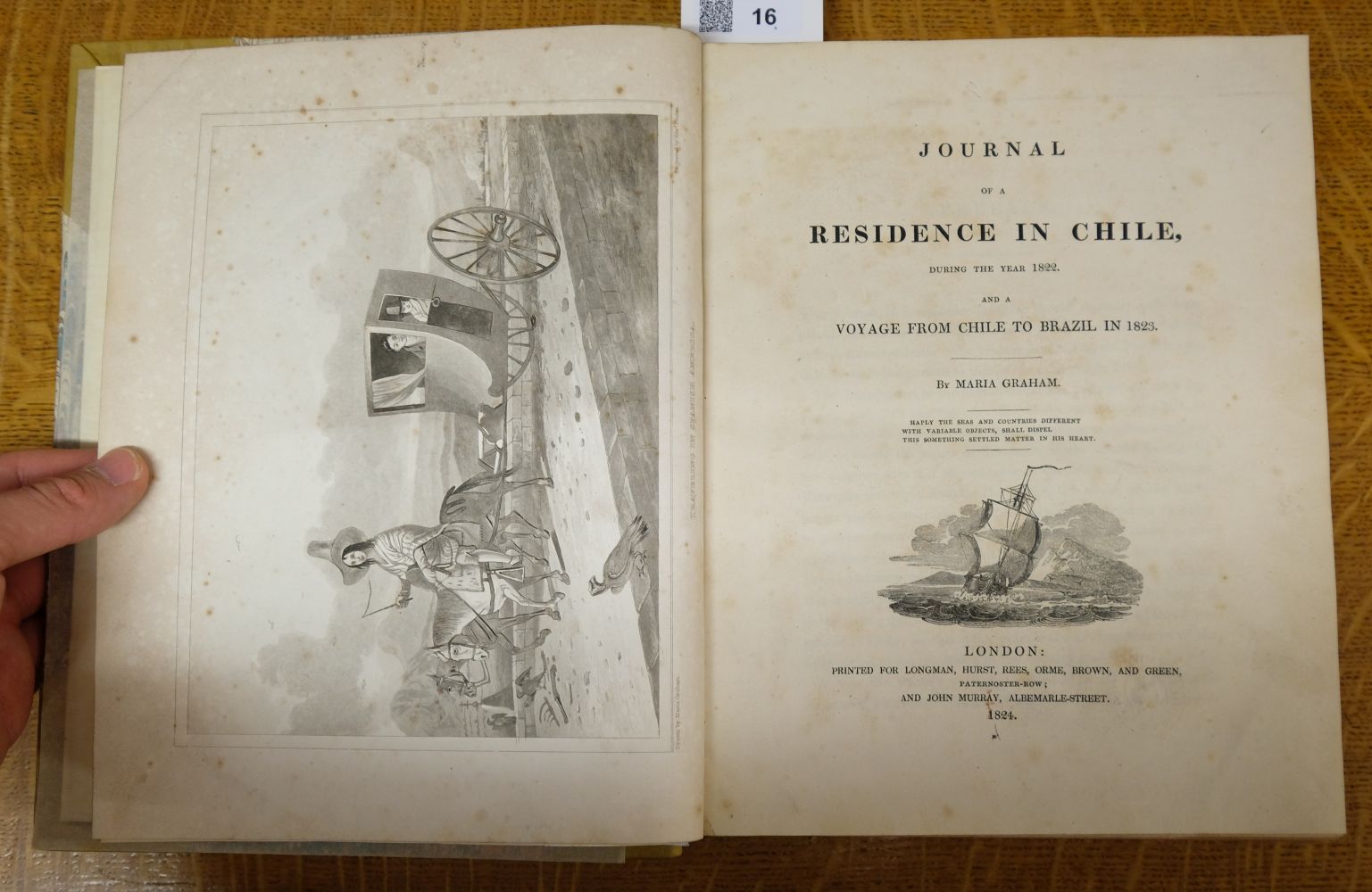 Graham (Maria). Journal of Residence in Chile, 1st edition, 1824 - Image 9 of 16