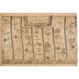 Ogilby (John). A collection of 7 maps, 1676 or later