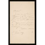 * Moreau (Gustave, 1826-1898). Autograph Letter Signed