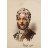 * Maharaja Duleep Singh (1838-1893). Head and shoulders portrait, circa 1860