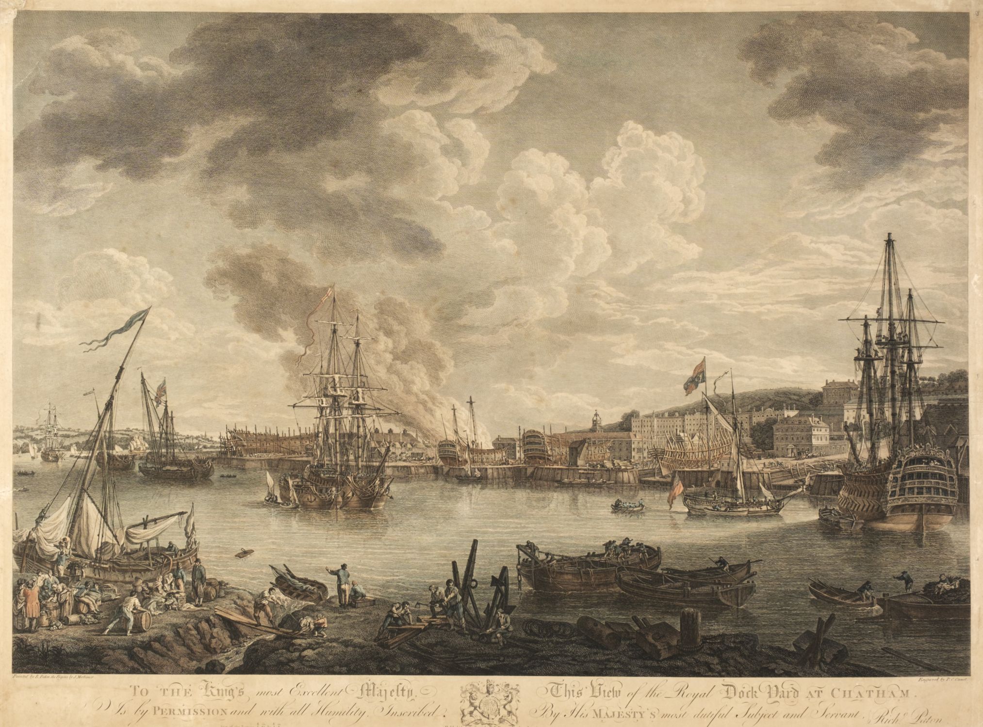 * London. Canet (P.C. & Woolett W.), Dock Yard at Chatham & Dock Yard at Deptford, 1793 & 1773