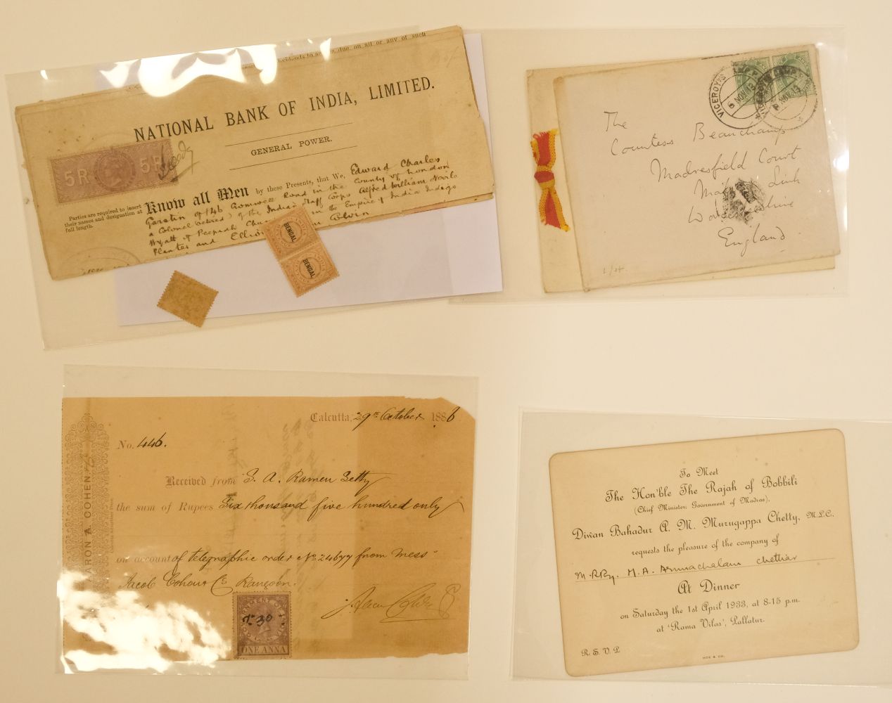 * India. Group of letters and documents, 19th-20th century - Image 7 of 9