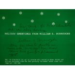 * Burroughs (William Seward, 1914-1997). Signed Greetings Card