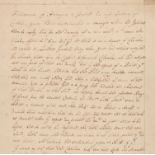 * West Indies. Manuscript application for funds for a voyage to West Indies, late 17th century