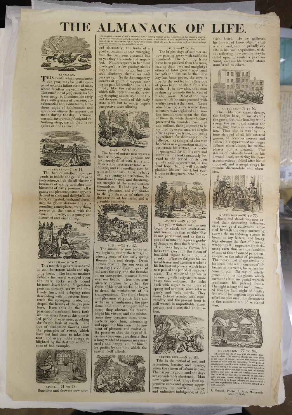 Broadsheets & Broadsides. A collection of 21 broadsheets & broadsides, early 19th century - Image 4 of 7