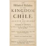 Ovalle (Alonso de). An Historical Relation of the Kingdom of Chile, 1st edition in English, 1703