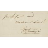 * Castlereagh (Viscount). Four letters written as foreign secretary to Charles Stuart, 1812-15