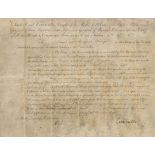 * East India Company. Appointment Signed 'Cornwallis', 1791