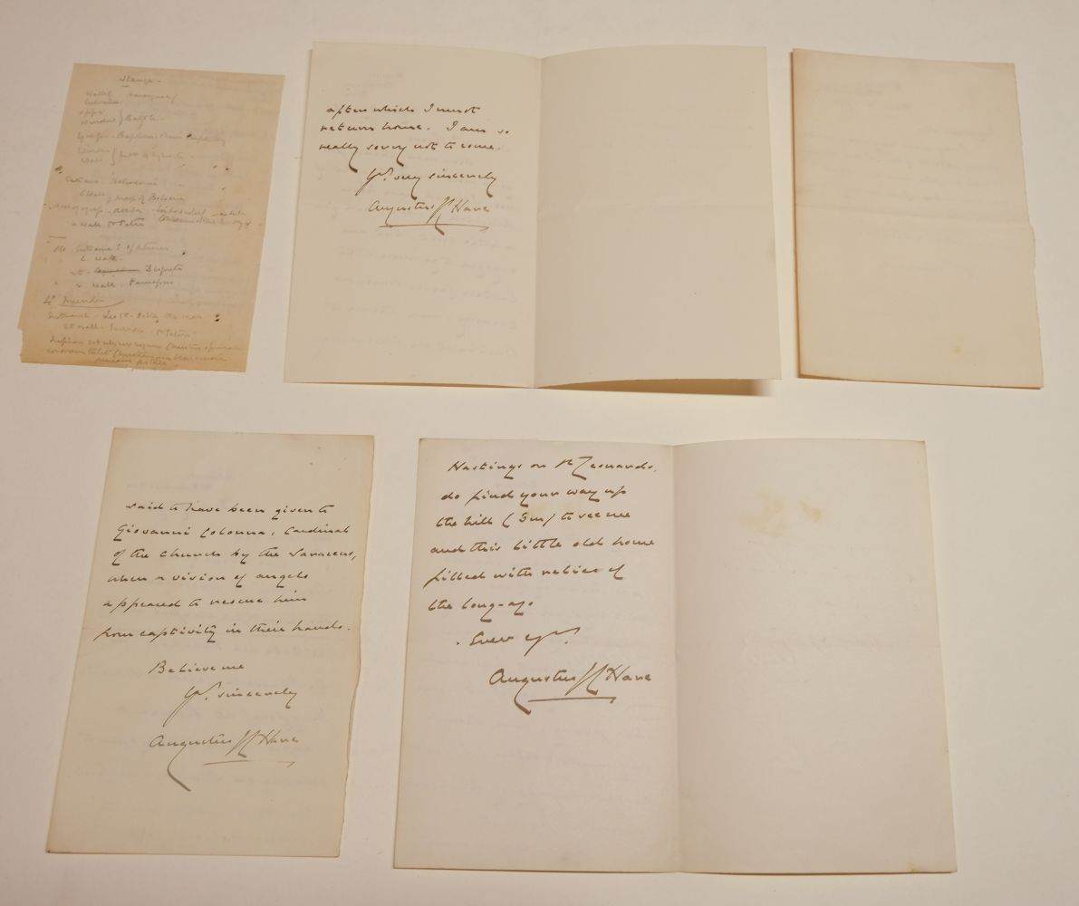 Hare (Augustus John Cuthbert, 1834-1903). A lengthy autograph manuscript ... - Image 3 of 12