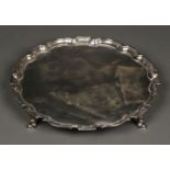 * Salver. George II silver salver by Robert Abercromby, London 1733