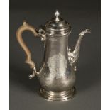 * Coffee Pot. George III silver coffee pot by T. Whipham & C. Wright , London 1761