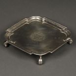 * Salver. George II silver salver/card tray by Joseph Smith, London 1731