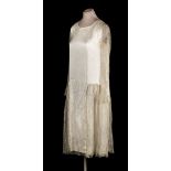 * Wedding dress. A 1920s silk wedding dress, & other 1920/30s garments