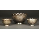 * Bowls. George V silver bowls